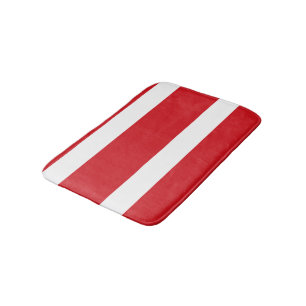 Tapete De Banheiro Vermelho listrado