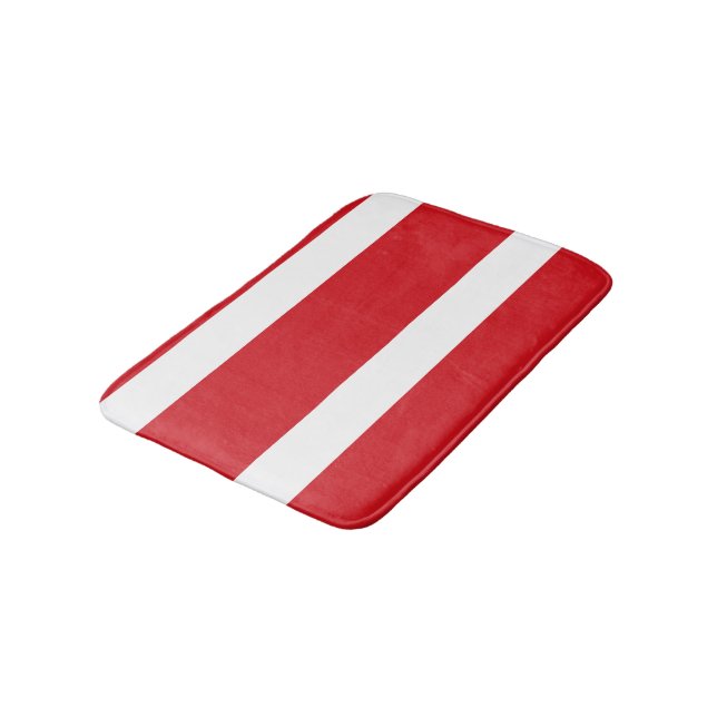 Tapete De Banheiro Vermelho listrado (Angulado)