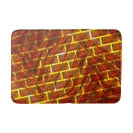 Tapete De Banheiro Vermelho manchado, arranhado, grelha de ouro ou ef