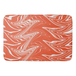 Tapete De Banheiro Vermelhos - Laranja e Branco