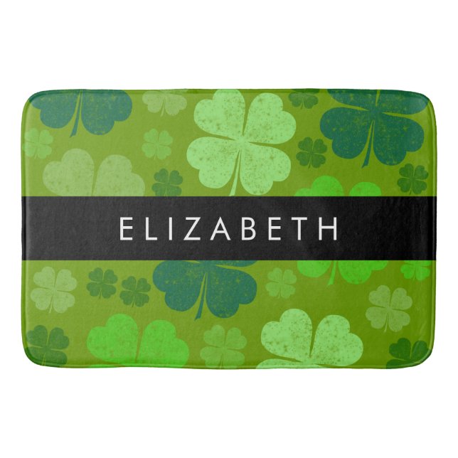 Tapete De Banheiro Vestidos Verdes, Vestidos Sortudos, Seu Nome (Frente)