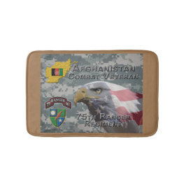 Tapete De Banheiro Veterano de Combate Afegão 75º Regimento Ranger