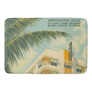 Tapete De Banheiro Viagem do art deco de Miami do vintage
