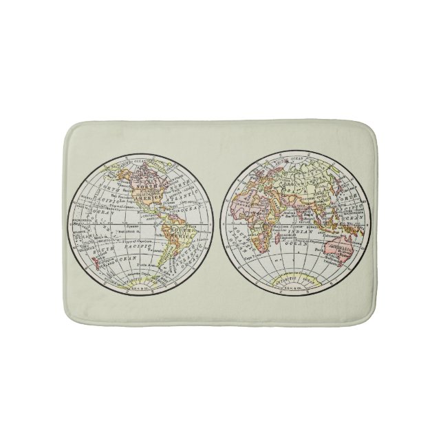 Tapete De Banheiro Viagem Globe Map Earth 1916 World Atlas (frente)