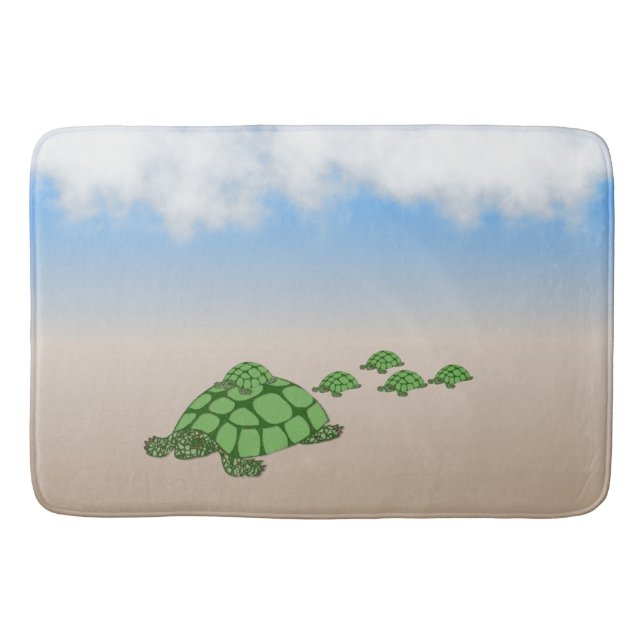 Tapete De Banheiro Viajando Família Terrapin (Frente)