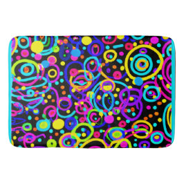 Tapete De Banheiro Vibrant Neon Pattern Art Design