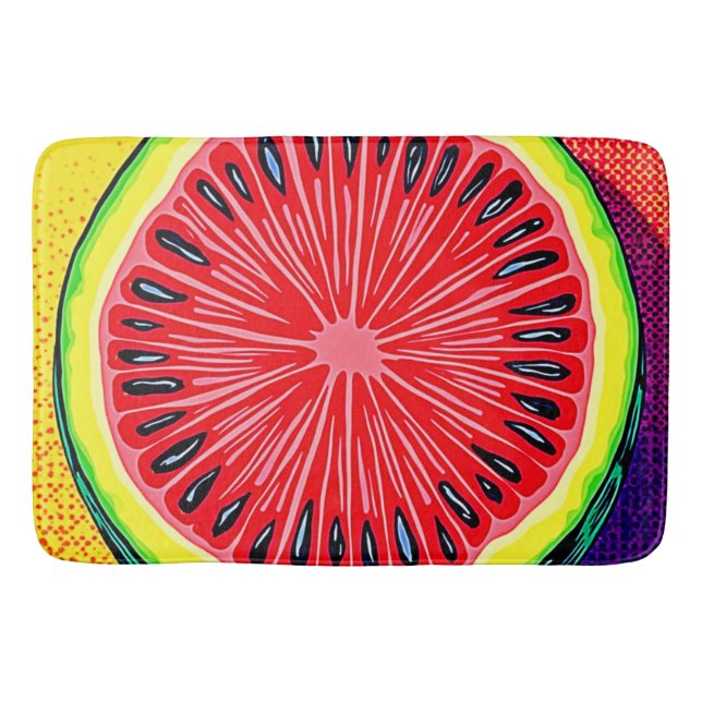 Tapete De Banheiro Vibrant Watermelon Pop Art (Frente)