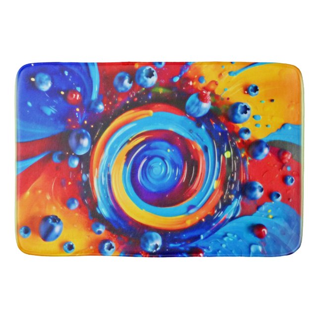 Tapete De Banheiro Vibrante Berry Vortex (Frente)