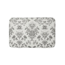 Victorian Damask Floral White Vintage