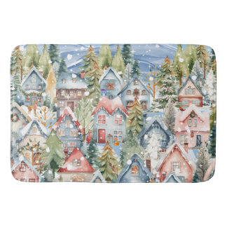 Tapete De Banheiro Vila Blue Mountain Snowy Winter