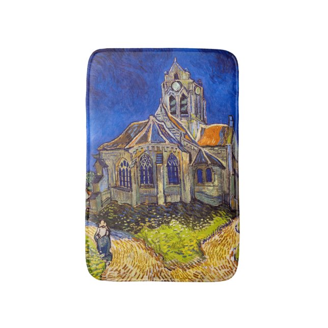 Tapete De Banheiro Vincent van Gogh - A Igreja em Auvers (Frente Vertical)