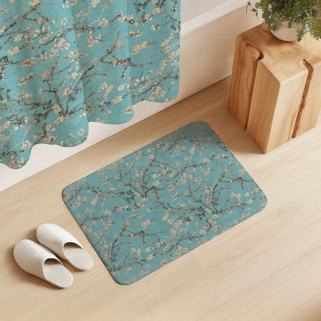 Tapete De Banheiro Vincent Van Gogh Almond Blossom on Robin Egg Blue (Criador carregado)