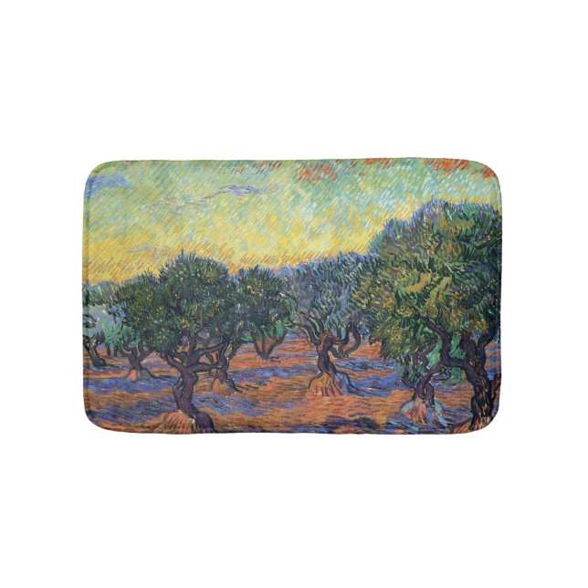 Tapete De Banheiro Vincent Van Gogh Olive Grove Impressionismo Arte (frente)