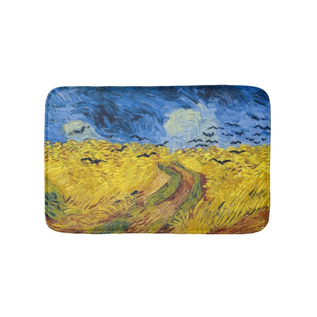 Tapete De Banheiro Vincent van Gogh - Wheatfield com Crows (frente)