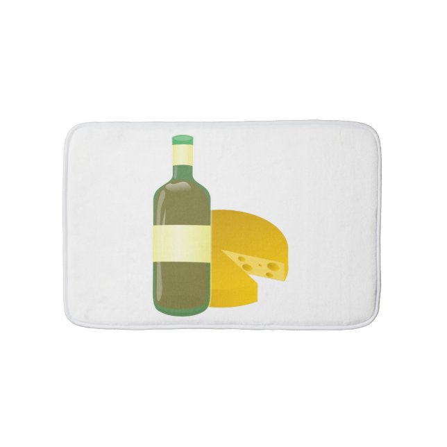 Tapete De Banheiro Vinho e Queijo (frente)