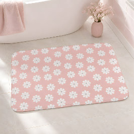 Tapete De Banheiro Vintage Anos Sessenta Mod Flor Rosa Bege