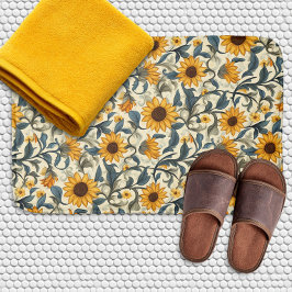Tapete De Banheiro Vintage Art Nouveau Sunflower Pattern