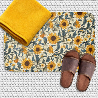 Tapete De Banheiro Vintage Art Nouveau Sunflower Pattern