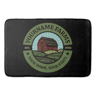 Tapete De Banheiro Vintage Barn ADD NAME País Fazendas Culturas Agríc