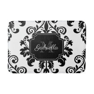 Tapete De Banheiro Vintage Black and White
