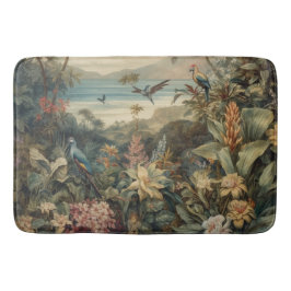 Tapete De Banheiro Vintage botânica bird flores no paraíso