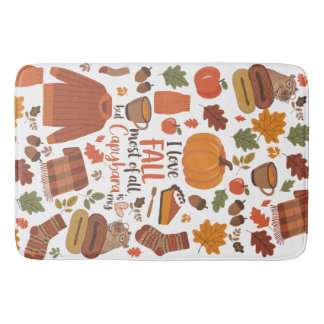 Tapete De Banheiro Vintage Fall Casat do banheiro de Capybara