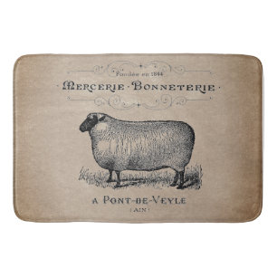Tapete De Banheiro Vintage - Farmhouse Francês de Ovelhas Envelhecida