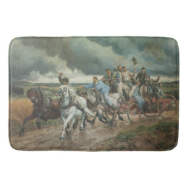 Tapete De Banheiro Vintage Fire Engine (por Eugène Burnand)