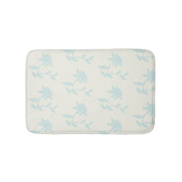 Tapete De Banheiro Vintage Floral | Banheira De Banho Azul Claro