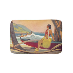 Tapete De Banheiro Vintage Hawaii Viagem