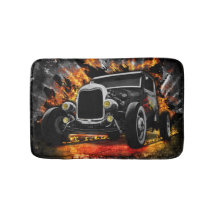 Vintage Hot Rod Em Chamas
