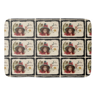 Tapete De Banheiro Vintage Jolly Halloween Patterno de Bruxas