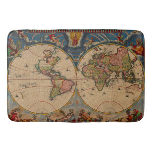 Tapete De Banheiro Vintage mapas do velho mundo
