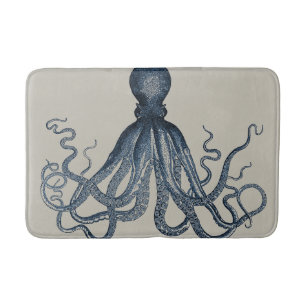 Tapete De Banheiro Vintage náutico Kraken do polvo de Steampunk do