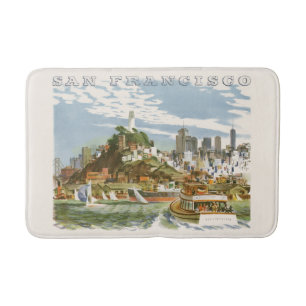 Tapete De Banheiro Vintage San Francisco Bay Poster de viagens Ferryb