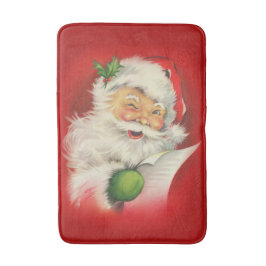 Tapete De Banheiro Vintage Santa Claus Natal