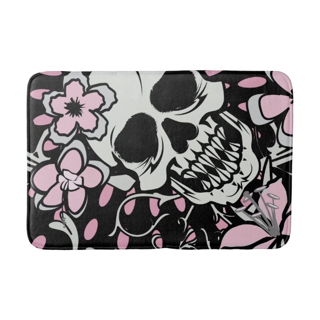 Tapete De Banheiro Vintage Skull (Frente)