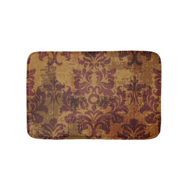Tapete De Banheiro Vintage, textura rococó barroca. (frente)