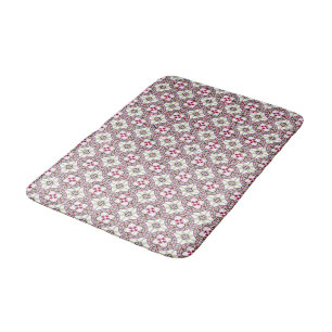 Tapete De Banheiro Vintage Vermelho Cor-de-rosa Azulejo Barcelona Flo