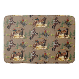 Tapete De Banheiro Vintage Western Rodeo Evita Cowboy