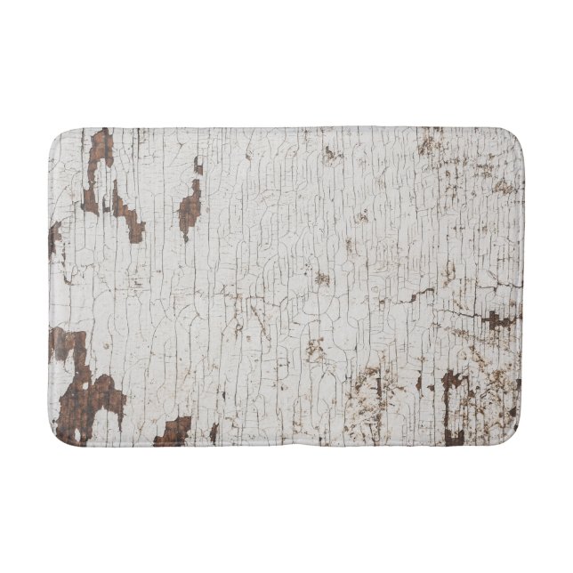 Tapete De Banheiro Vintage White Painted Wood (Frente)