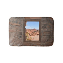 Vista interna da cabine do Vale do Fogo