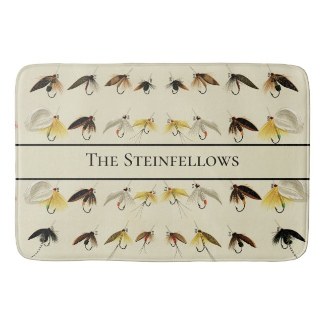 Tapete De Banheiro Voo Pesca Mosca Patas Aquarela Pescadores (Frente)