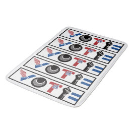 Tapete De Banheiro VOTAÇÃO pela Liberdade, RBG, USPS, Paz, BLM, Igual