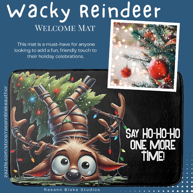 Tapete De Banheiro Wacky Reindeer Bath Mat (Criador carregado)