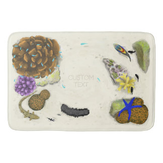 Tapete De Banheiro Wading the Barrier Reef - Custom Text Painterly (L