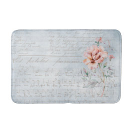 Tapete De Banheiro Watercolor Blush Floral Música Francesa