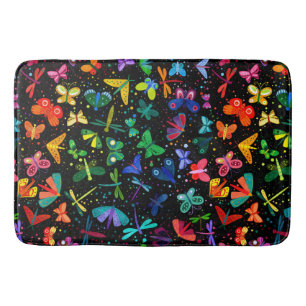 Tapete De Banheiro Watercolor Rainbow Butterflies Padrões