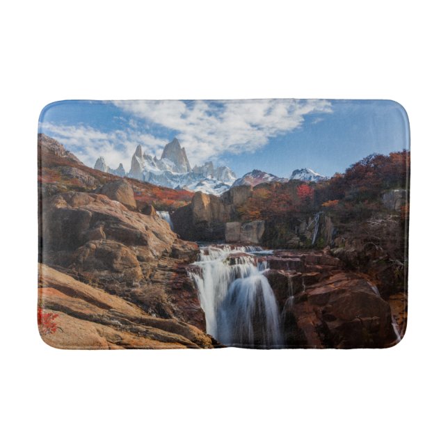 Tapete De Banheiro Waterfalls | Fitz Roy Mountain, Argentina (Frente)
