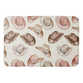 Tapete De Banheiro Western Cowgirl Pink Brown Hats